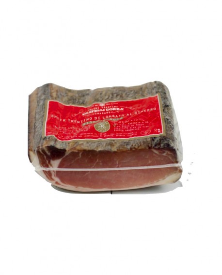 Speck Trentino di Lombata al Ginepro Riserva Roen - trancio grande 2Kg sottovuoto - stagionatura 4 mesi - Fratelli Corra