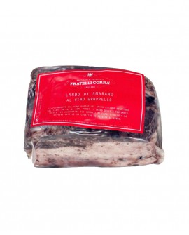 Lardo di Smarano al vino Groppello - trancio grande 1Kg sottovuoto - stagionatura 4 mesi - Fratelli Corra