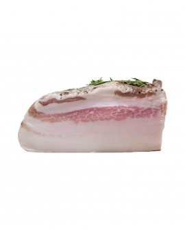 Lardo di Smarano alle Erbe Aromatiche - trancio grande 1Kg sottovuoto - stagionatura 6 mesi - Fratelli Corra