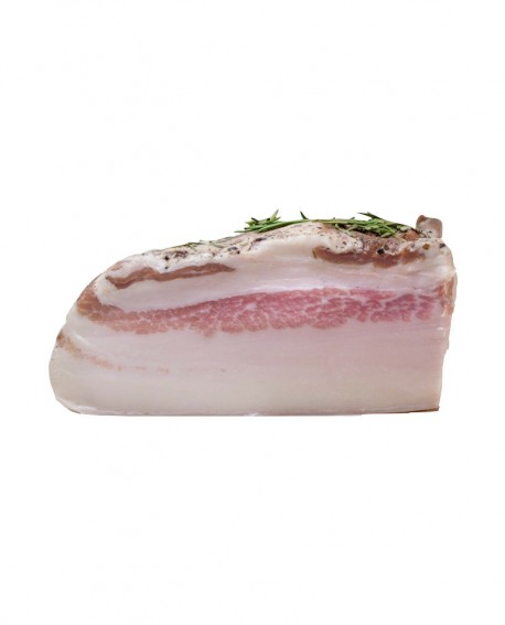 Lardo di Smarano alle Erbe Aromatiche - trancio grande 1Kg sottovuoto - stagionatura 6 mesi - Fratelli Corra