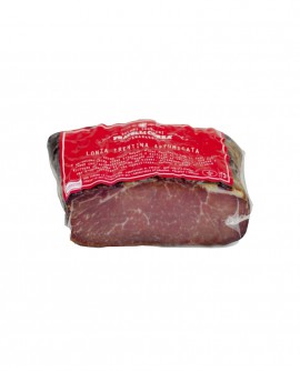 Lonza Trentina Affumicata - trancio piccolo 320g sottovuoto - stagionatura 3 mesi - Fratelli Corra