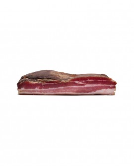 Pancetta Affumicata stesa Stagionata Selezione Verdés - trancio grande con cotenna 2.5Kg sottovuoto - stagionatura 90 giorni - 